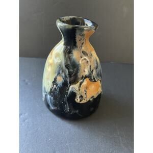 Handcrafted Drip Glaze Vase Pitcher Vessel Artisan Ceramic Pottery Handpainted